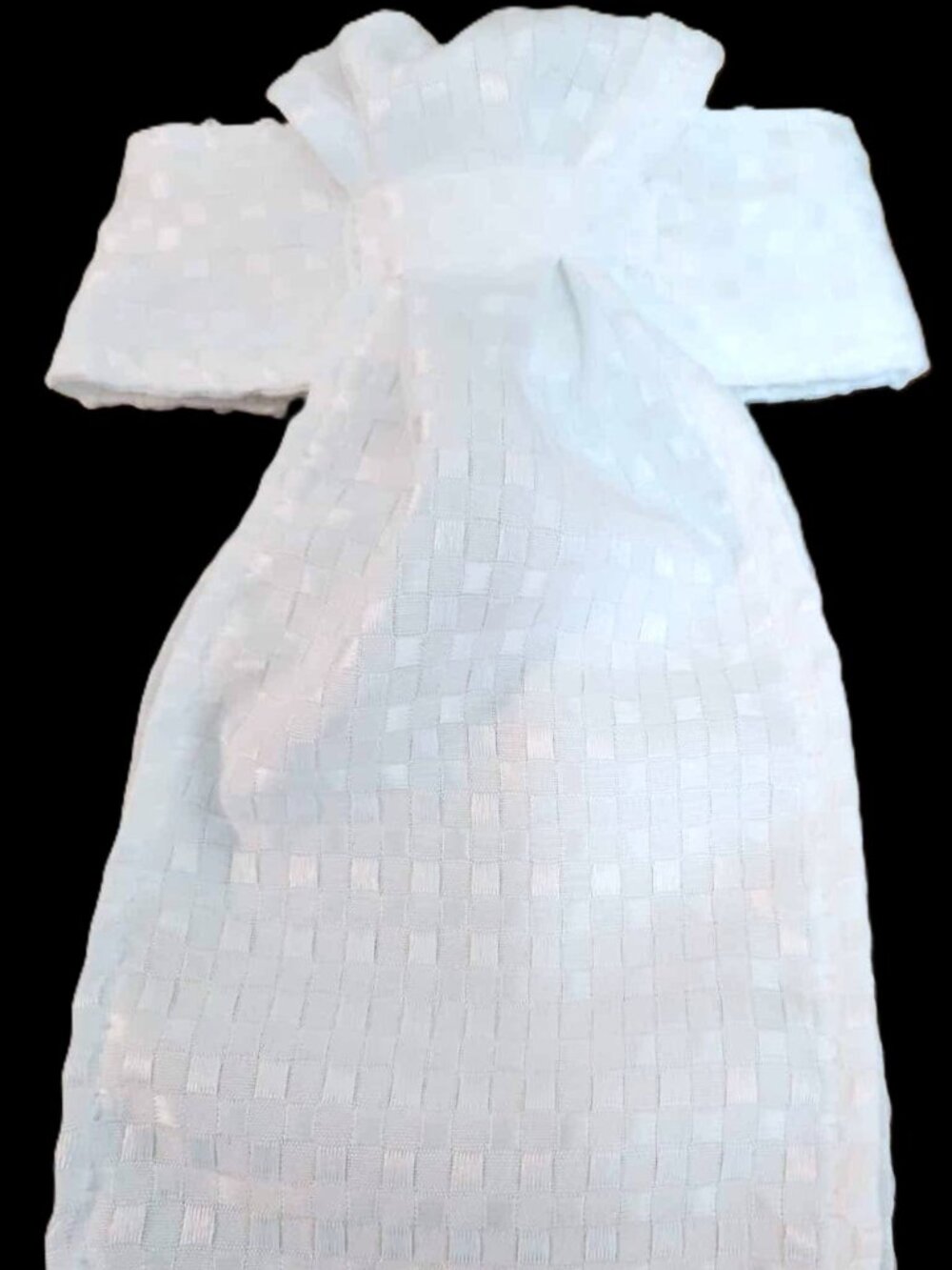 STOCK TIE for Equestrians Pre-Tied WHITE Squares OSFA New by ORNAMENTS